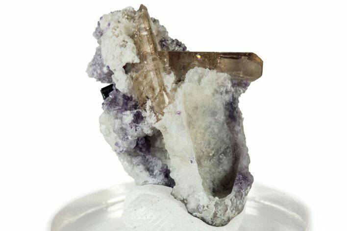 Champagne Topaz Cluster w/ Fluorite and Pseudobrookite - Utah #309272